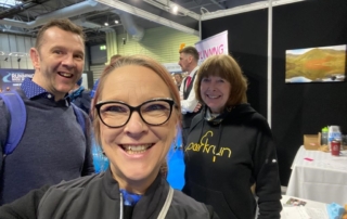 Sarah, Gareth & Eileen Jones at the NEC Running Show